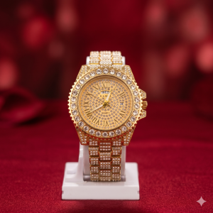 Luxury Diamond Cut Women's watch (Gold)