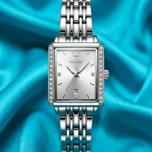OLEVS Women's Square Watch (SILVER)