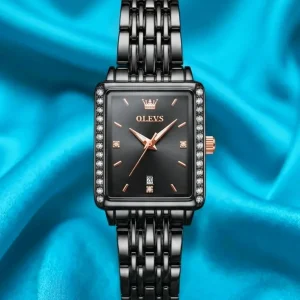 OLEVS Women's Square Watch (BLACK)