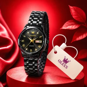 OLEVS Women's Diamond Watch (BLACK)